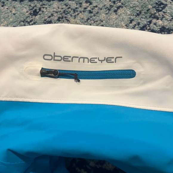 Obermeyer White and Blue Ski Jacket - Picture 2 of 16